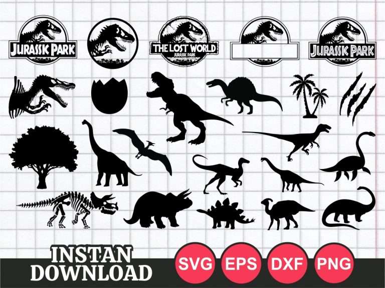 Jurassic Park SVG Bundle, Jurassic Park Bundle SVG, Jurassic Park SVG ...