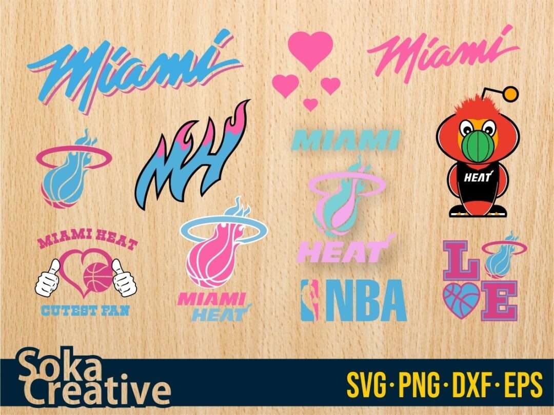 Miami Heat Svg Files For Silhouette Files For Cricut Svg Dxf Eps | My ...