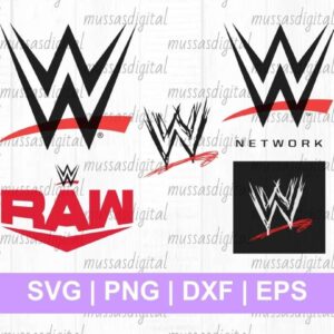 WWE Logo SVG Cut File Bundle