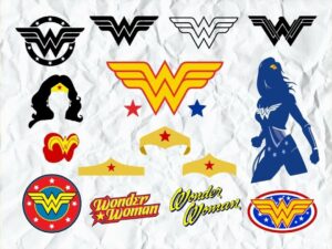 Wonder Woman SVG Bundle logo symbol cricut