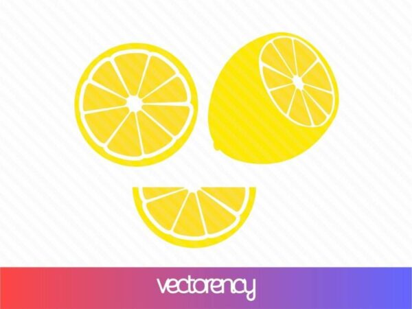 lemon svg cut file eps vector slice citrus