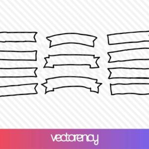 ribbon hand drawn vector