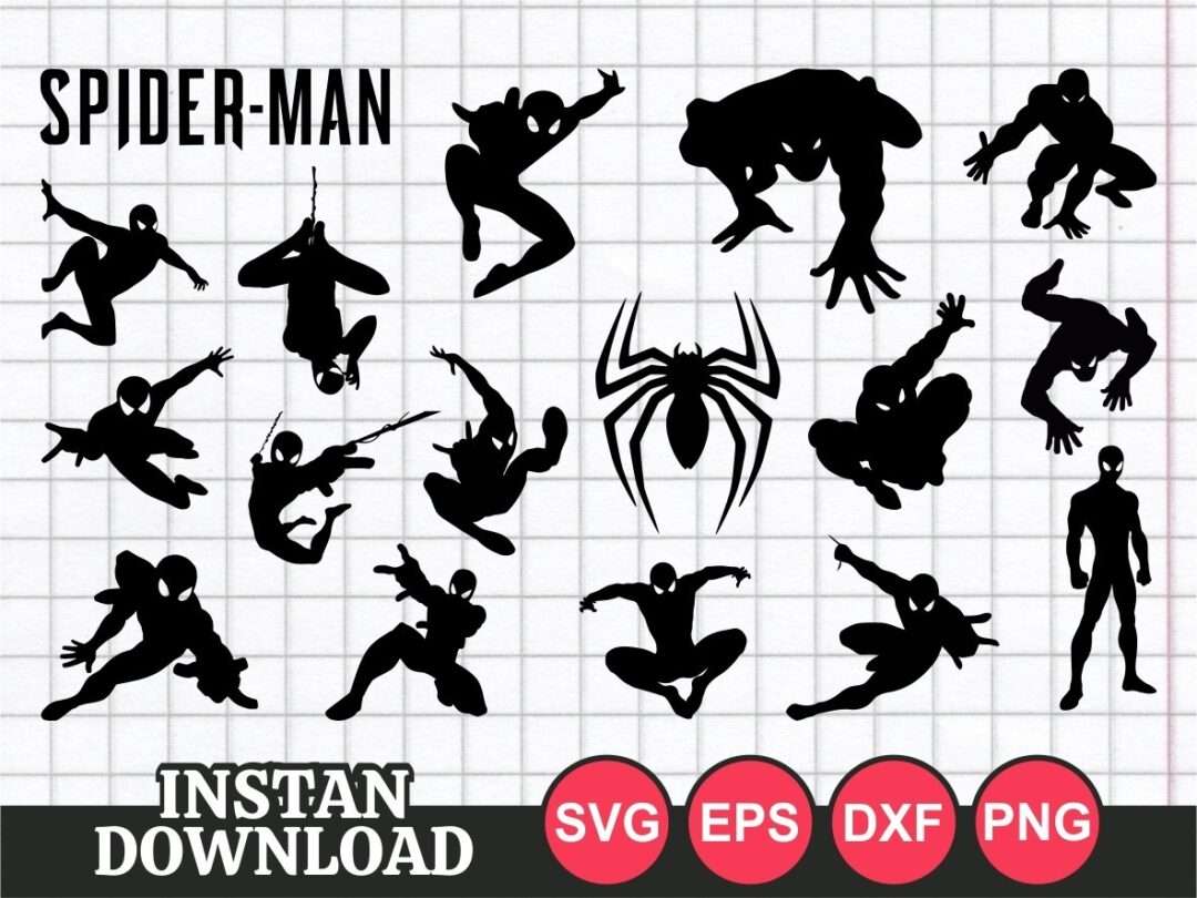 Spiderman SVG Cut File Bundle | Vectorency