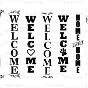 best welcome sign svg vertical cricut farmhouse