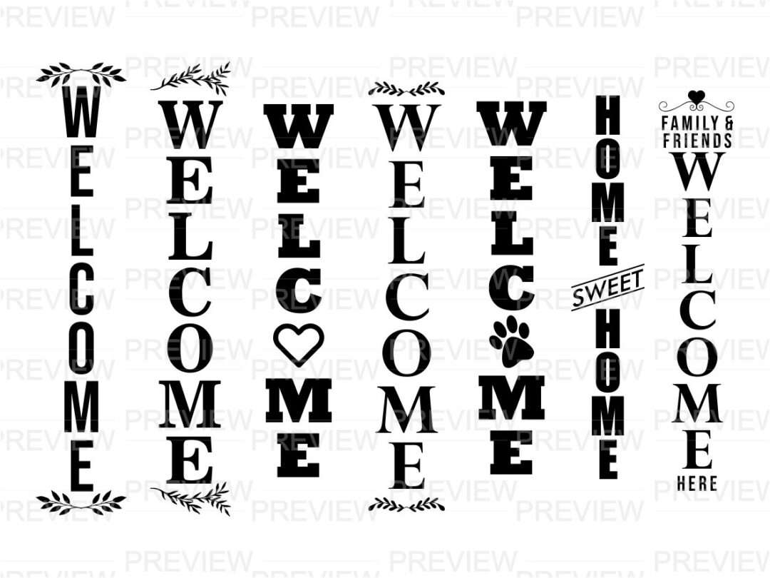 Free Free 216 Welcome To Our Home Svg Vertical SVG PNG EPS DXF File