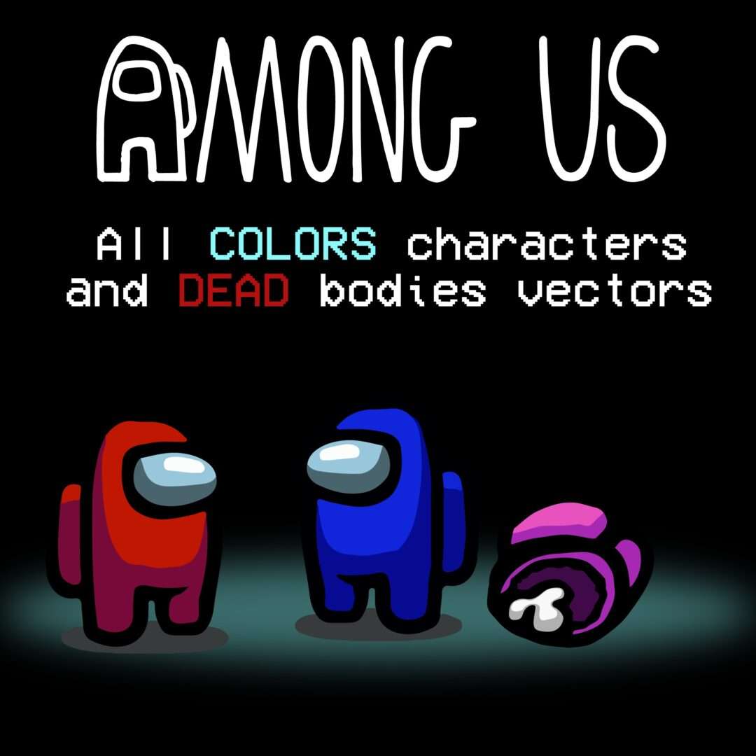 Download Among Us Pack Vectors AI, EPS, PNGs + Font | Vectorency