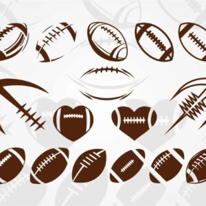 Football SVG cricut cut file vector half football ball