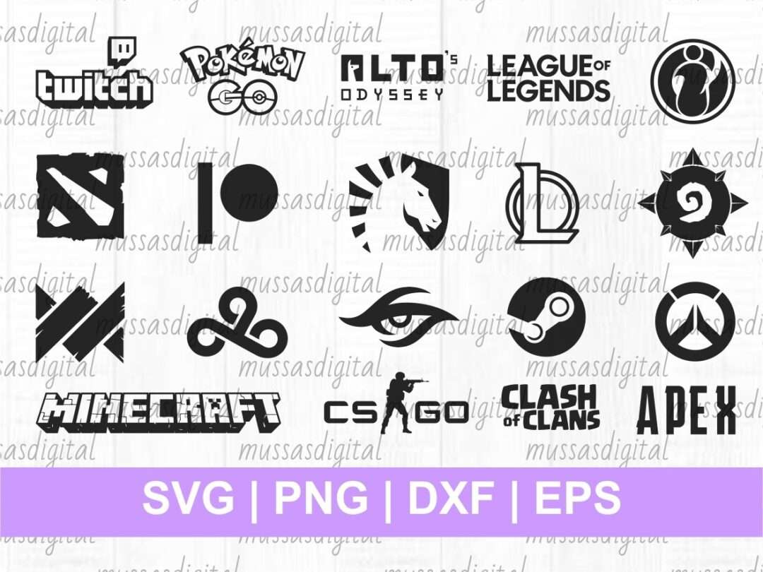 Download Game Logo SVG Bundle | Vectorency