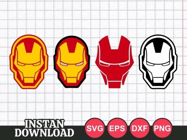 Iron Man Face Mask SVG