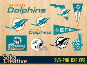 Miami Dolphins logo svg Bundle