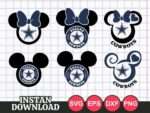 Mickey and Minnie Dallas Cowboys SVG Cricut