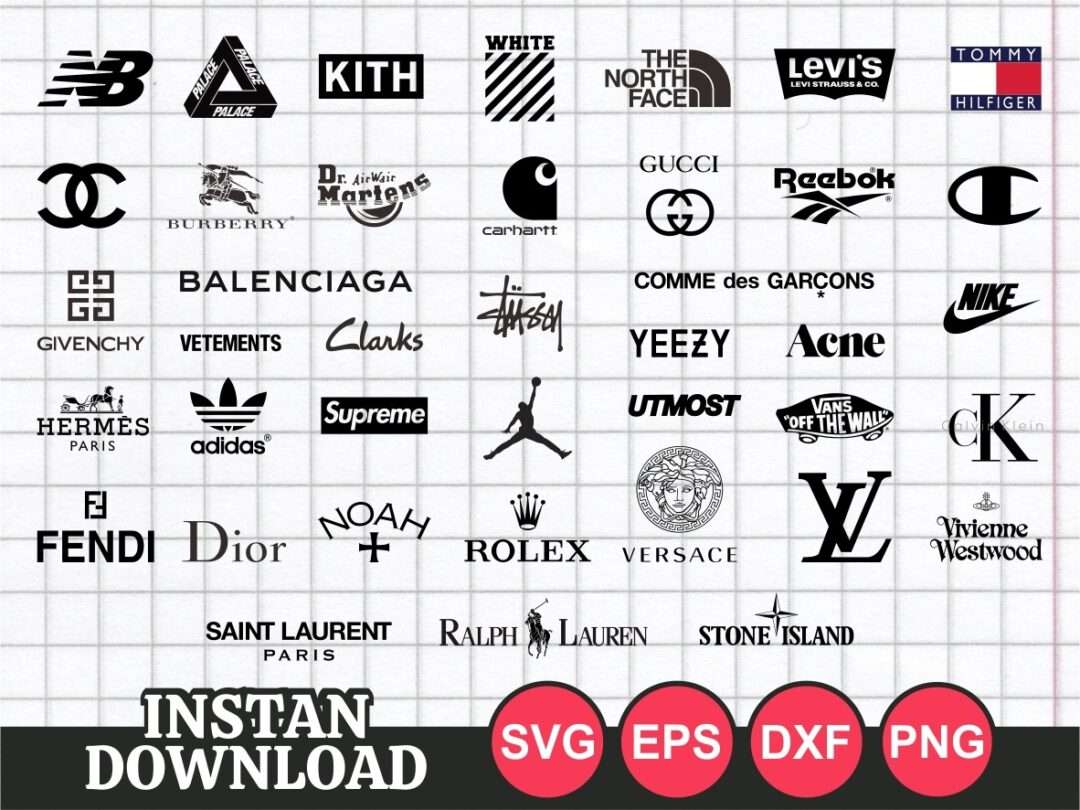 Download Popular Fashion Logo SVG Mega Pack | Vectorency