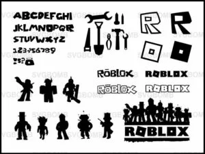 Roblox svg bundle cricut font logo