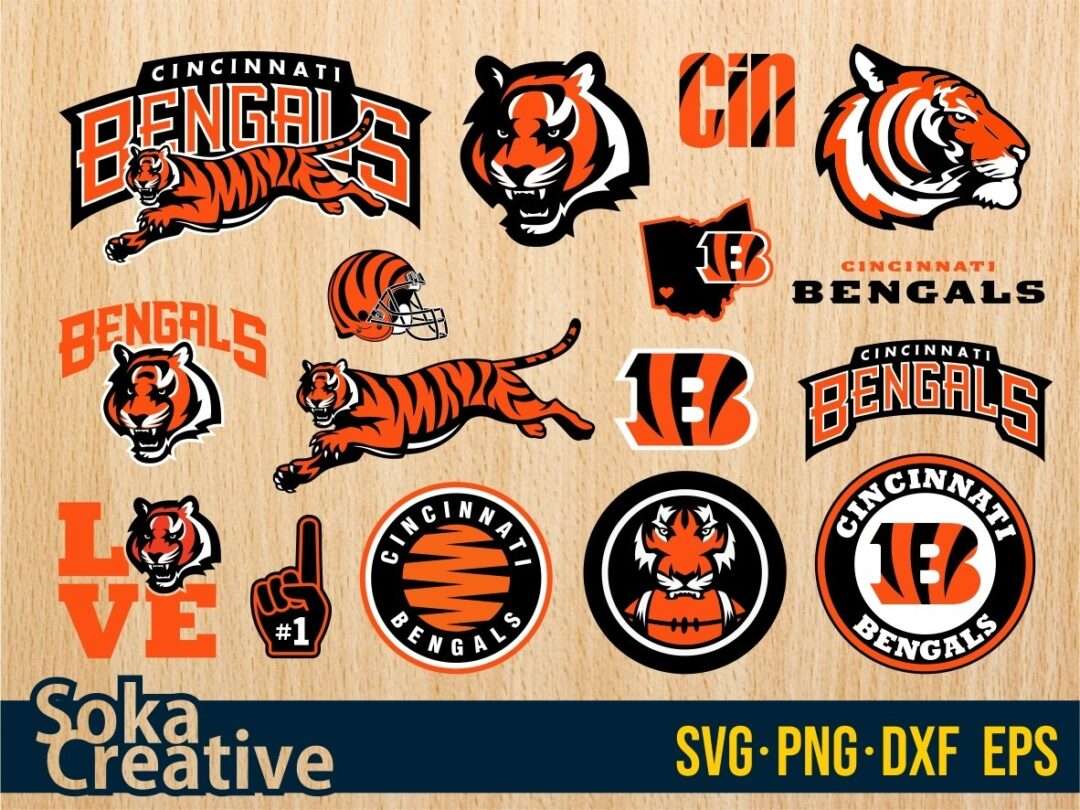 The Cincinnati Bengals SVG Cut File Cricut Bundle