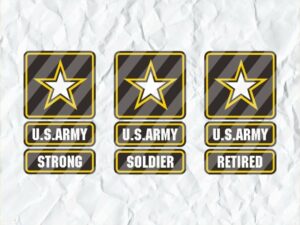 US Army Soldier Strong Retired svg cricut symbol logo