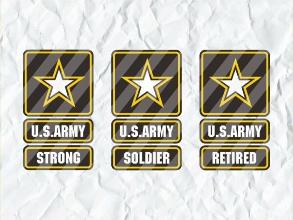 US Army Soldier Strong Retired svg cricut symbol logo