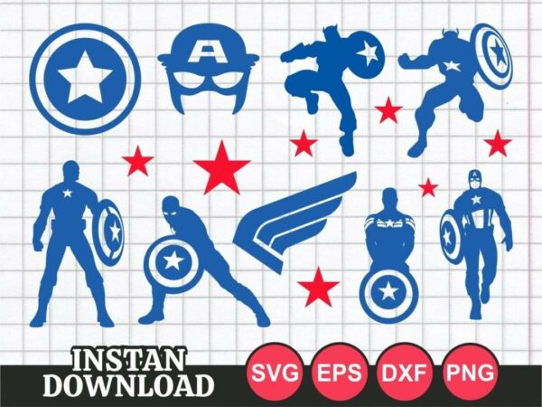 captain america svg bundle Vectorency Captain America SVG Bundle