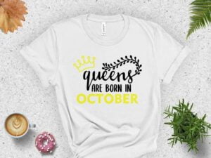 queens are born in october svg birthday