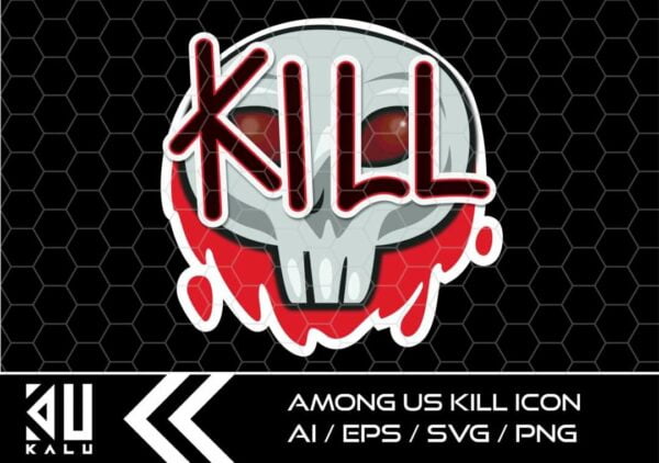 AU Kill Icon Mesa de trabajo 1 scaled Vectorency Among Us Vector - Kill Icon
