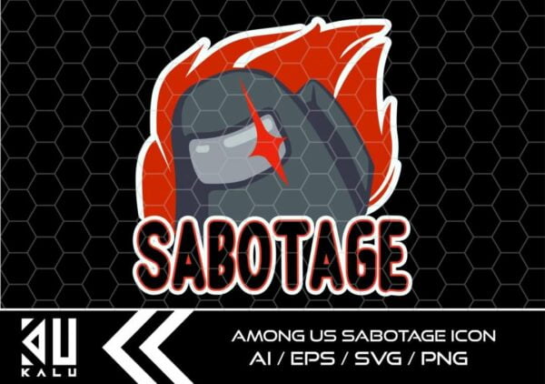 AU Sabotage icon Mesa de trabajo 1 scaled Vectorency Among Us Vector - Sabotage Icon