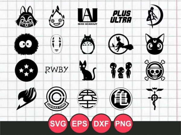 Anime Logo SVG Bundle