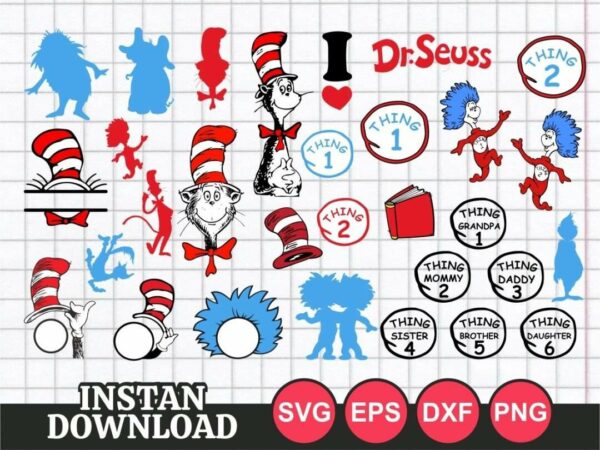 30 Dr Seuss SVG Bundle