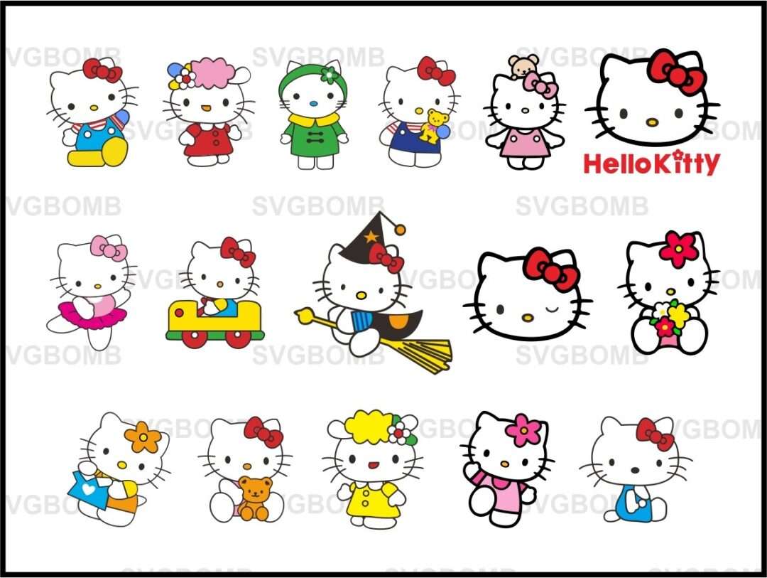Download Hello Kitty Svg Bundle Vectorency