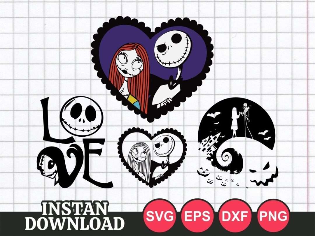 244 Baby Jack And Sally Svg SVG PNG EPS DXF File