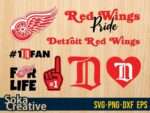 Logo Detroit Red Wings SVG Cut File Cricut