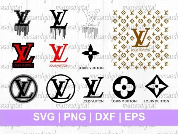 Seamless Luis vuiton Drip Logo SVG Cut file AI, DXF, jpeg and PNG