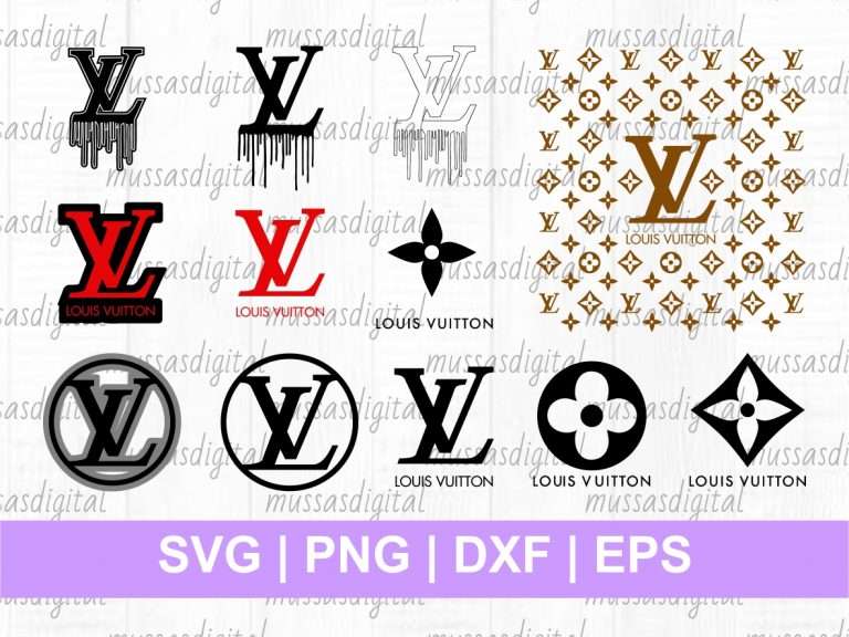 Louis Vuitton SVG Cut File Drip Pattern | Vectorency