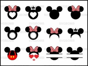 Mickey Mouse Monogram SVG