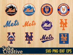 Cricut Logo Baseball New York Mets SVG Bundle