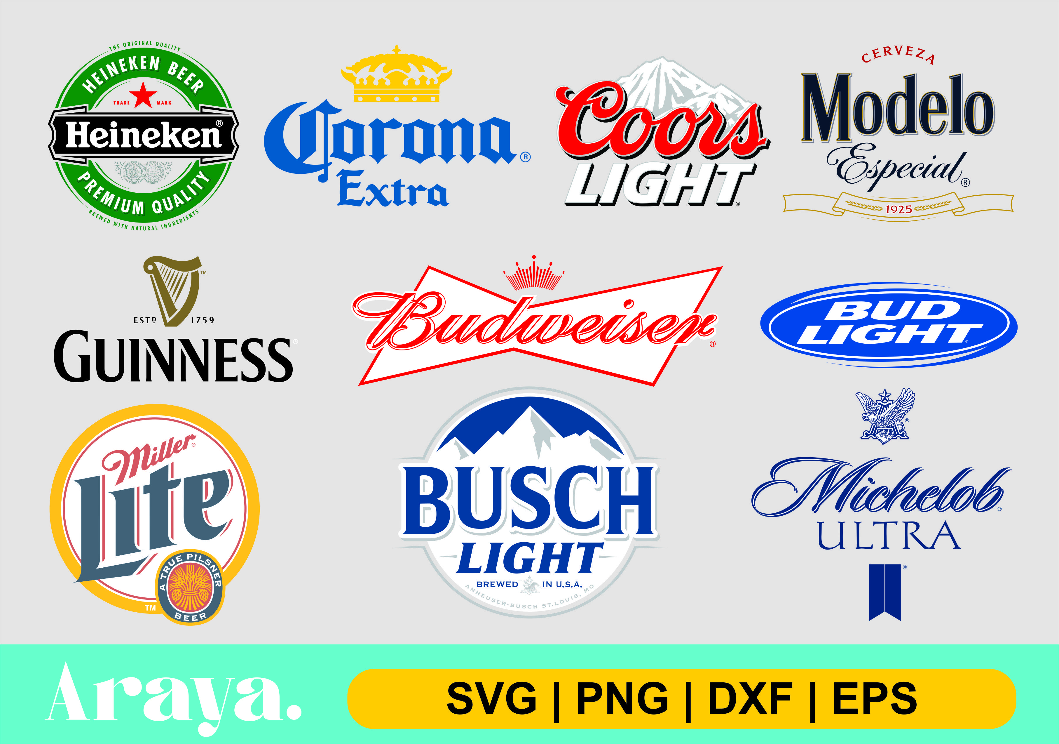 Beer Brand Logo Svg Bundle Vectorency