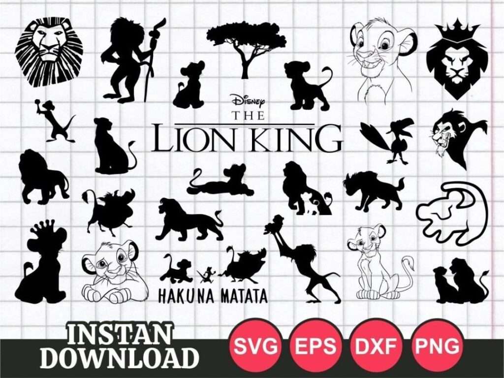 Lion King SVG Bundle Cut File | Vectorency