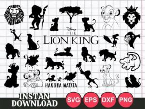 lion king svg bundle vector file