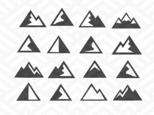 simple mountain svg cut file