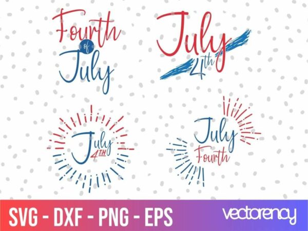 4th of July SVG Graphic Cut File