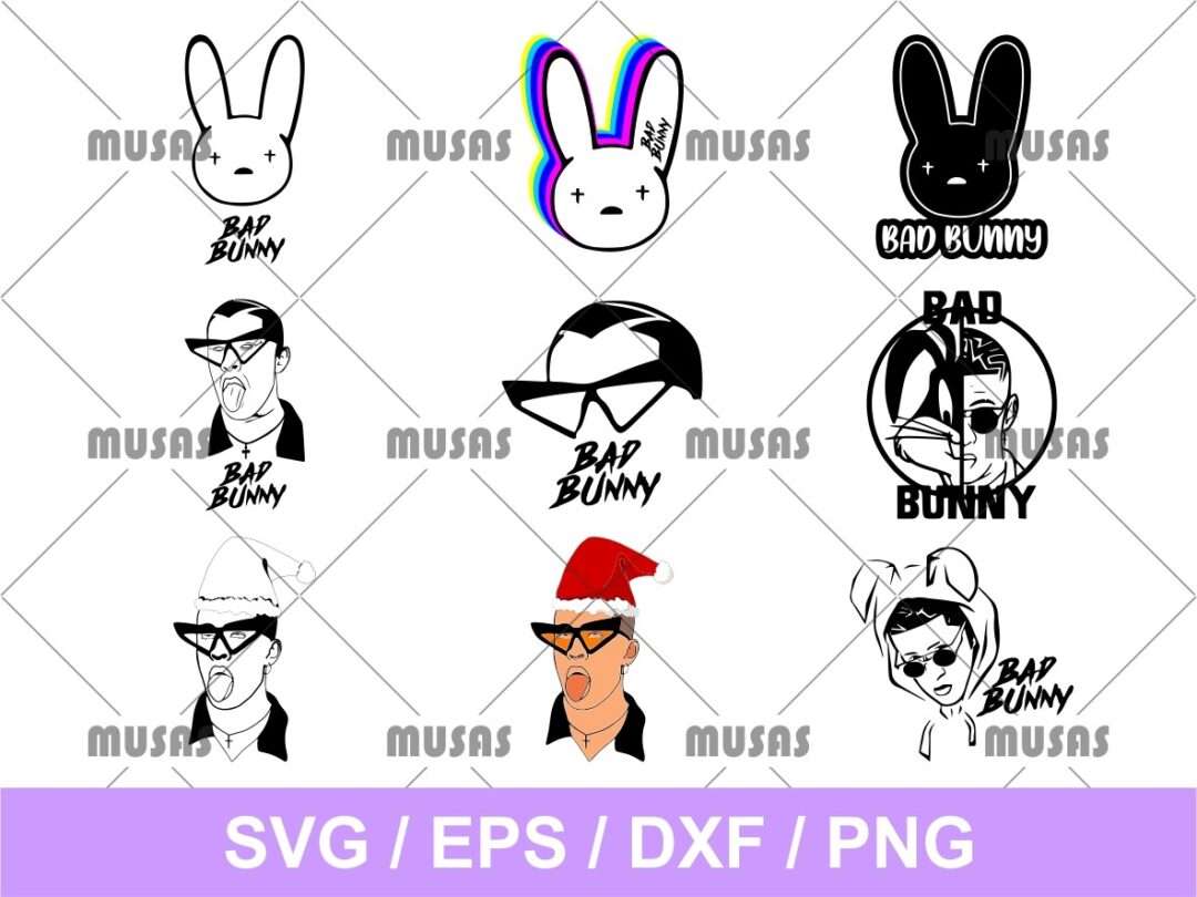 Download Bad Bunny Svg Bundle Vectorency