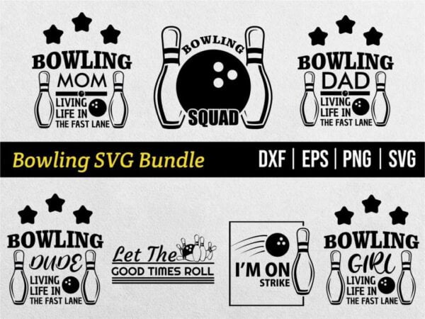 Bowling SVG Bundle Digital Cut File