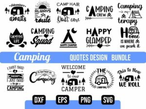 Camping SVG Bundle Vector File