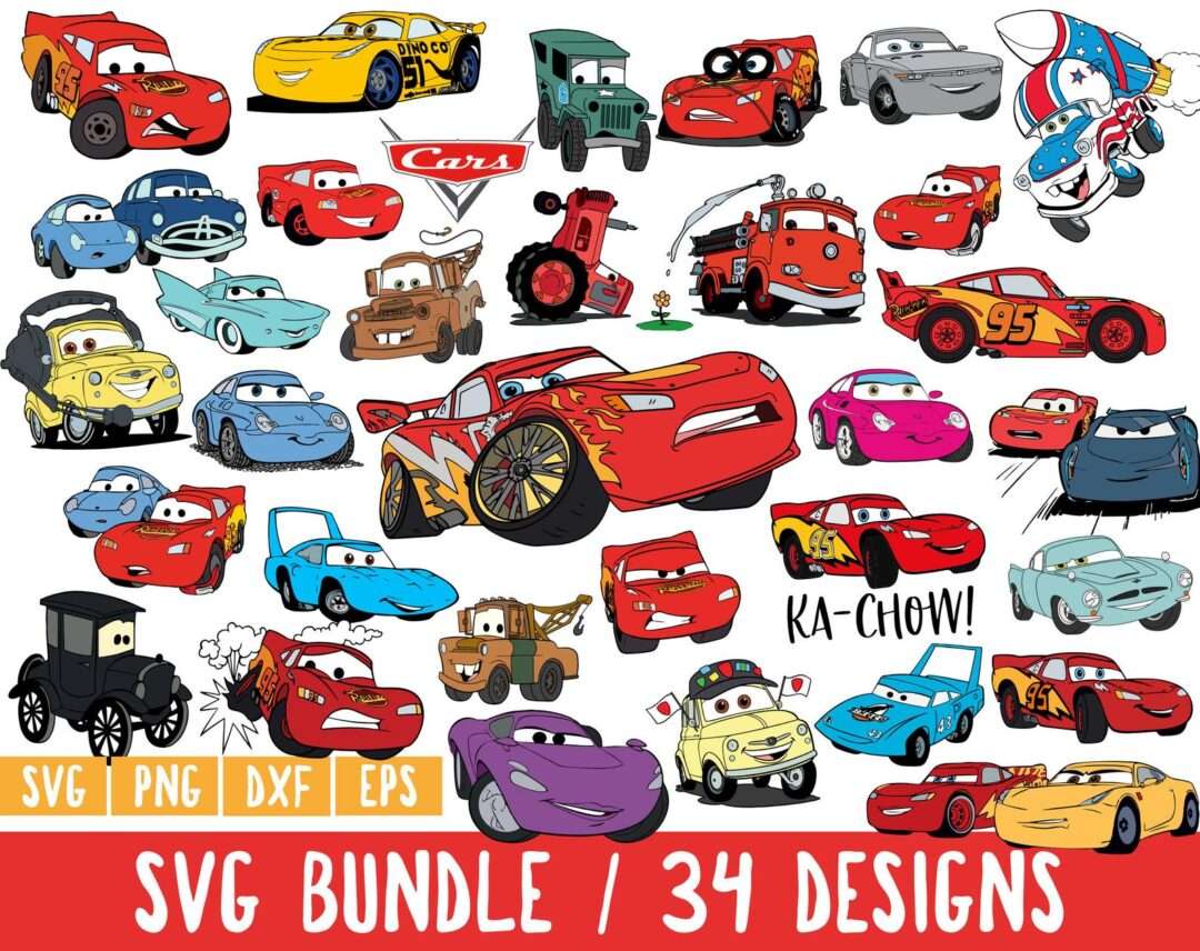 Cars SVG Bundle, Cars Bundle SVG, Disney SVG, Cars Cricut, Cars