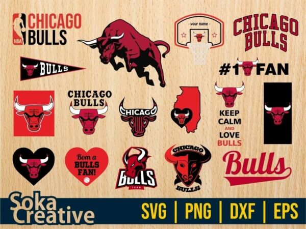 Chicago Bulls SVG Bundle Vectorency Chicago Bulls SVG Bundle