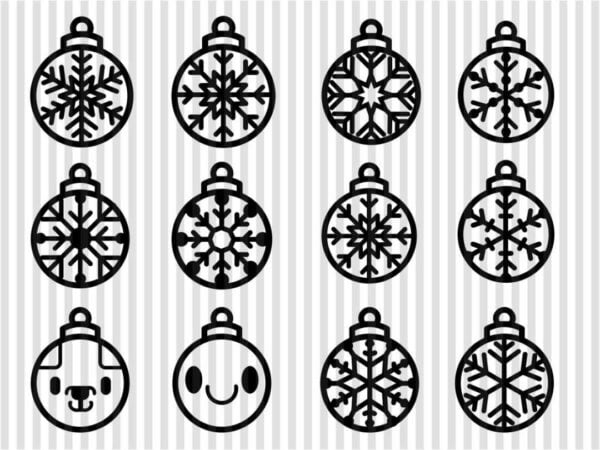 Christmas Baubles SVG Vectorency Christmas Baubles SVG
