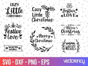 Christmas Label SVG Digital cut file for cricut