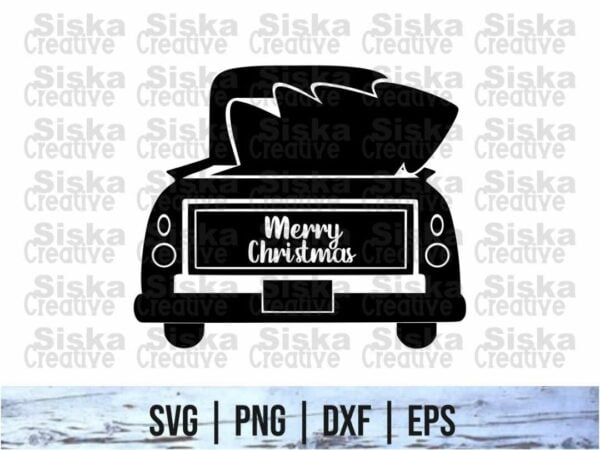 Christmas Truck SVG Vectorency Christmas Truck SVG