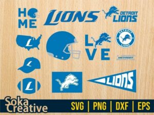 Detroit lions svg bundle
