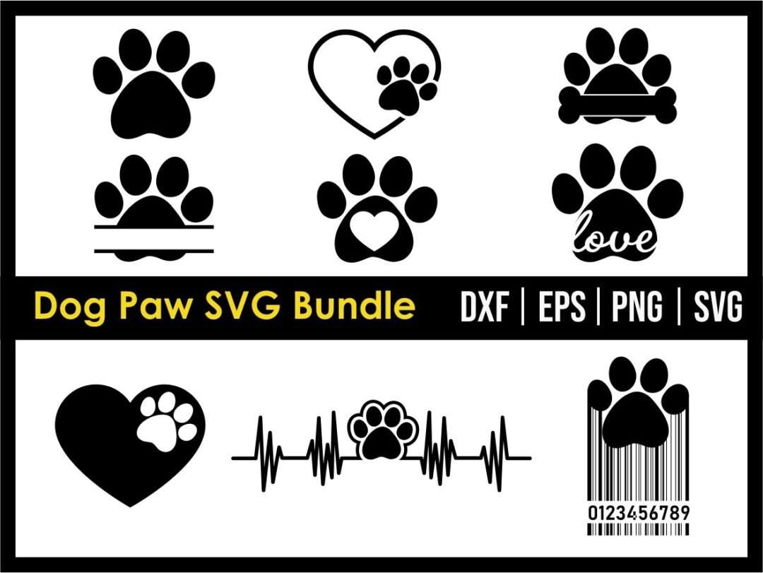 Dog Paw SVG Bundle | Vectorency