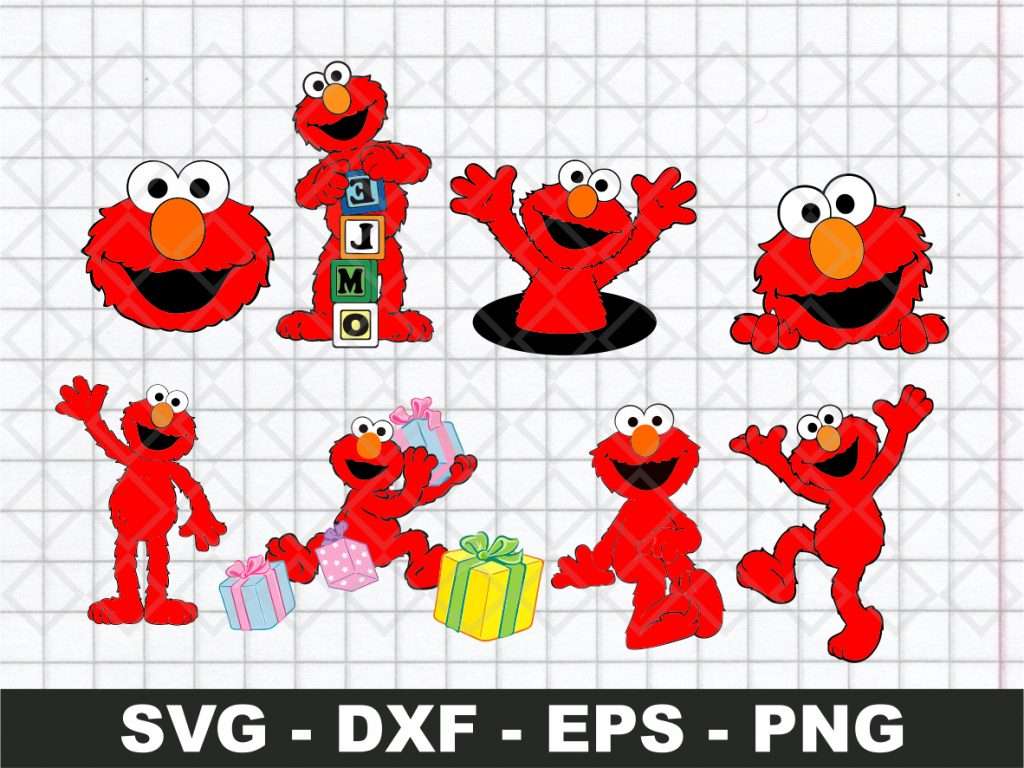 Sesame Street Elmo SVG Bundle | Vectorency