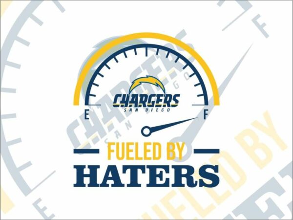 Fueled By Haters Los Angeles Chargers SVG Cricut File Vector